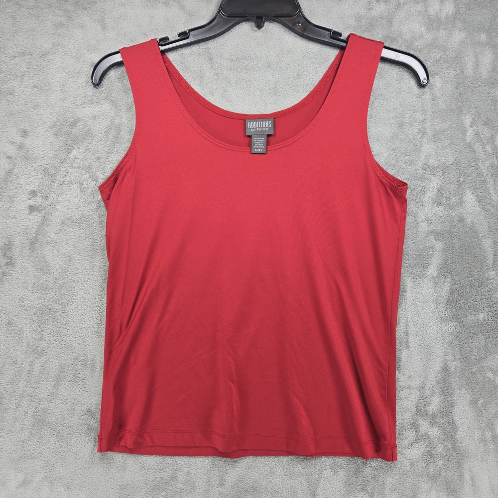 Chico's Women's Classic Red Tank Top Sz 1 EUC